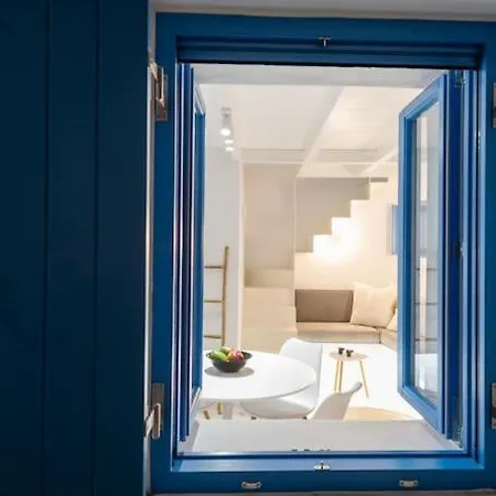Blue Paros House Paroikia Center Close To Port Exterior photo